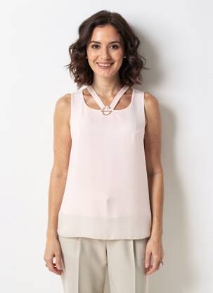 Top fines bretelles fines bretelles rose QUATTRO femme