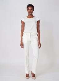 Blouse manches courtes manches courtes blanc QUATTRO femme