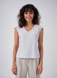Top manches courtes manches courtes gris QUATTRO femme