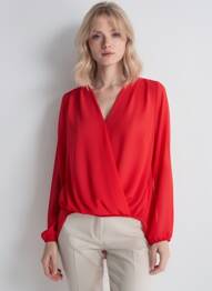 Blouse manches longues manches longues rouge QUATTRO femme