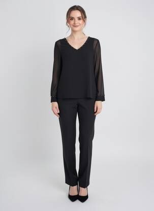 Blouse manches longues manches longues noir QUATTRO femme