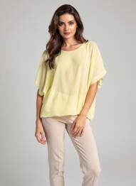 Top manches courtes manches courtes jaune QUATTRO femme