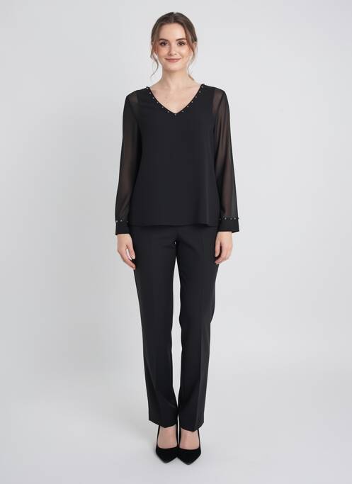 Blouse manches longues manches longues noir QUATTRO femme