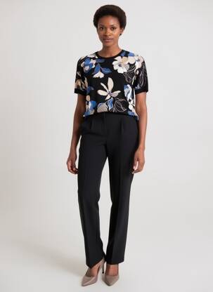 Pull coupe cintrée manches courtes noir BETTY BARCLAY femme