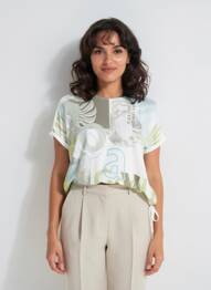 T-shirt imprimé fantaisie manches courtes beige BETTY BARCLAY femme