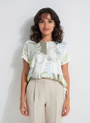 T-shirt imprimé fantaisie manches courtes beige BETTY BARCLAY femme