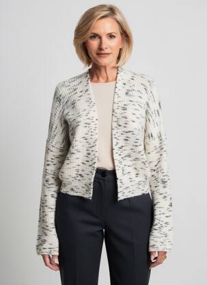Gilet manches longues stretch gris ELLEMME femme