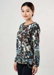 Blouse manches longues manches longues vert BETTY BARCLAY femme