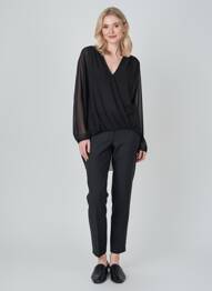 Tunique manches longues manches longues noir QUATTRO femme