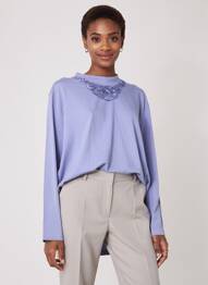 T-shirt manches longues manches longues violet QUATTRO femme