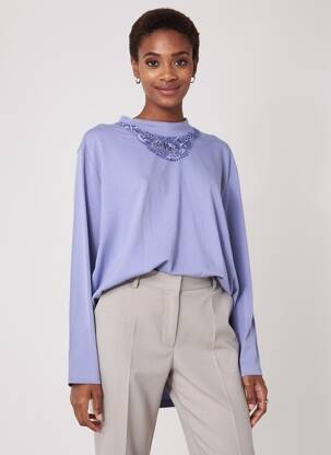 T-shirt manches longues manches longues violet QUATTRO femme
