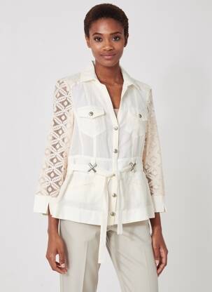 Veste casual poches blanc QUATTRO femme