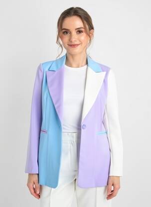 Blazer coupe cintrée bleu QUATTRO femme