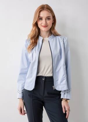 Veste casual poches violet QUATTRO femme