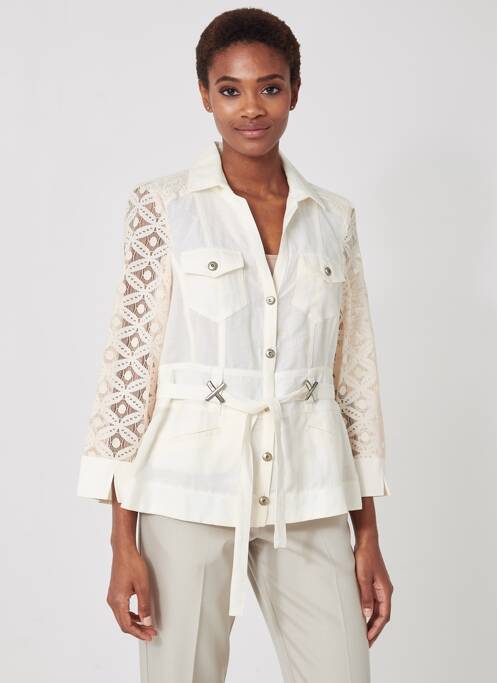 Veste casual poches blanc QUATTRO femme