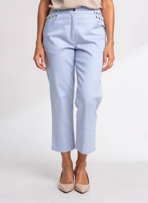 Pantalon 7/8 stretch taille normale bleu QUATTRO femme