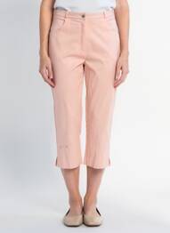 Pantacourt tissage popeline taille normale rose QUATTRO femme