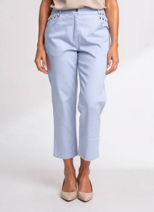 Pantalon 7/8 stretch taille normale bleu QUATTRO femme