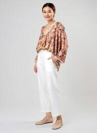 Blouse imprimé fleurs manches longues rose ANTIGEL femme