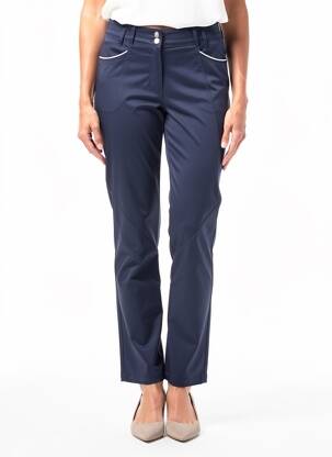 Pantalon slim tissage popeline taille normale bleu QUATTRO femme