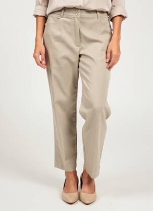 Pantalon 7/8 stretch taille normale beige QUATTRO femme