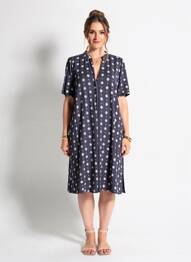 Robe courte manches courtes manches courtes bleu MD'M femme