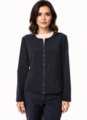 Veste chic tissage crêpe bleu DIANE LAURY femme
