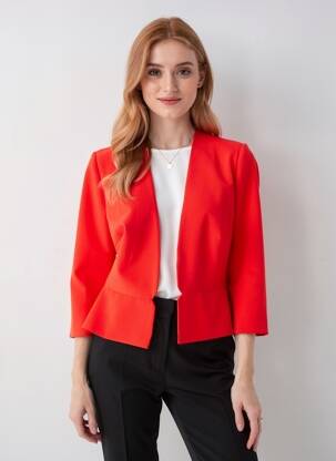 Veste chic col v orange MICHAELA LOUISA femme