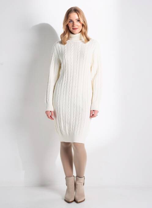 Robe pull stretch manches longues beige LOLITAS&L femme