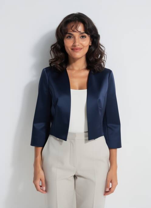 Boléro coupe cintrée bleu VERA MONT femme