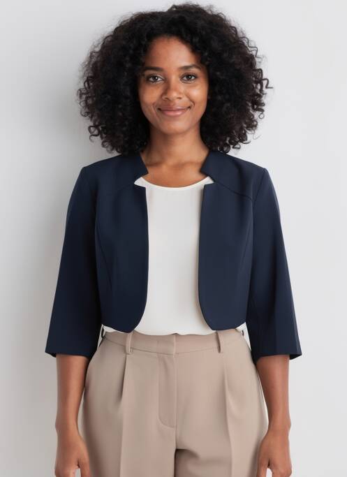 Boléro coupe cintrée bleu POUSSIERE D'ETOLE femme