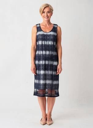Robe mi-longue sans manche sans manche bleu GREGORY PAT femme
