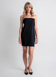 Robe courte sans manche sans manche bleu REVD'ELLE femme