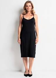 Robe courte col v fines bretelles noir MARBLE femme