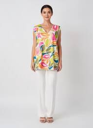 T-shirt imprimé fantaisie manches courtes vert REVER MILE femme