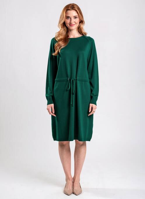 Robe pull stretch manches longues vert MD'M femme