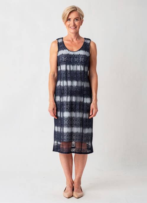 Robe mi-longue sans manche sans manche bleu GREGORY PAT femme