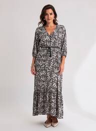 Robe longue manches longues manches longues noir LA FEE MARABOUTEE femme