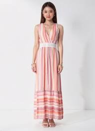 Robe longue sans manche sans manche rouge GAUDI femme