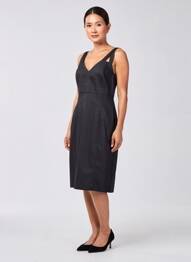 Robe mi-longue sans manche sans manche noir EVA KAYAN femme