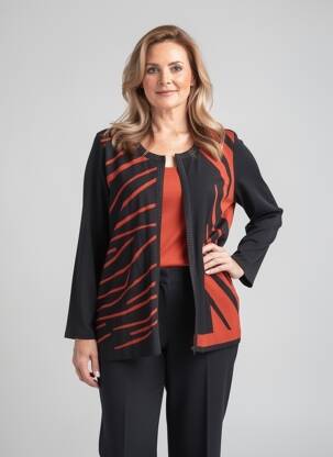 Top stretch manches longues noir FRANCE RIVOIRE femme
