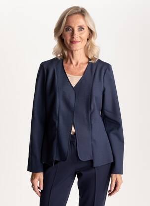 Veste casual coupe cintrée bleu FRANCE RIVOIRE femme