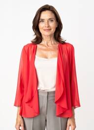 Veste casual manches longues rouge FRANCE RIVOIRE femme
