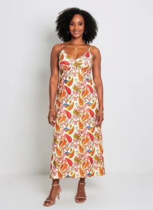 Robe longue coupe cintrée fines bretelles rouge AGATHE & LOUISE femme