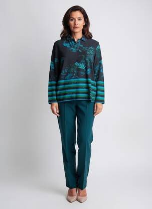 Pull manches longues manches longues bleu AGATHE & LOUISE femme