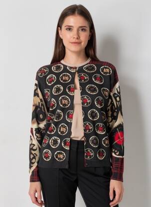 Gilet manches longues coupe cintrée noir JEI'S BY LETIZIA DENARO femme