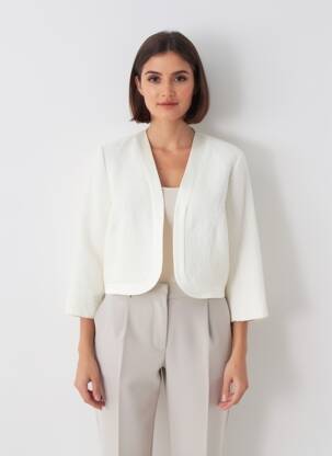 Veste casual coupe droite blanc GREGORY PAT femme