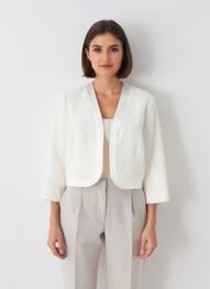 Veste casual coupe droite blanc GREGORY PAT femme