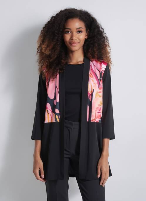 Veste kimono manches longues noir GREGORY PAT femme