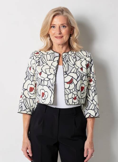 Veste casual col rond noir MICHAELA LOUISA femme